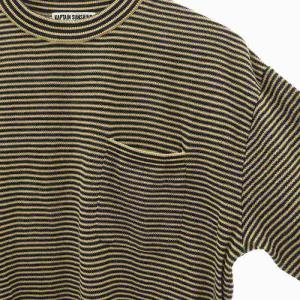 KAPTAIN SUNSHINE 23SS Crewneck Knit Border Pocket Tee Tシャツ 半袖 ボーダー 38