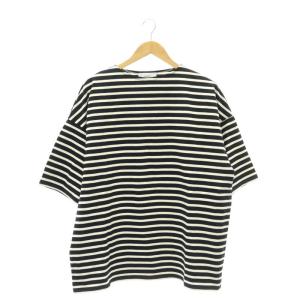 22SS BASQUE SHIRT S/S Tシャツ ボーダー プルオーバー 1 S 黒 ブラック 白