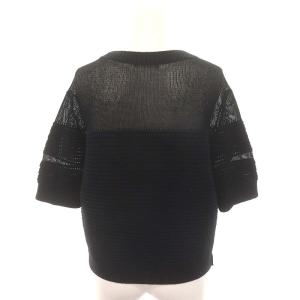 theory luxe 24SS Cotoco Sarah ニット カットソー半袖 コットン 38 紺 ネイビー /NR OS
