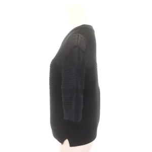 theory luxe 24SS Cotoco Sarah ニット カットソー半袖 コットン 38 紺 ネイビー /NR OS