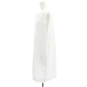 ISSEY MIYAKE ノースリーブ ワンピース ミニ 3 白 ホワイト /DF OS PN