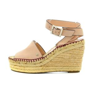 kate spade new york サンダル ウェッジソール レザー 6.5 23.5cm ピンク SH /AK4 PN