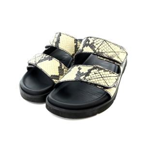 サニー SALA サンダル パイソン型押し 35 22cm 白 ホワイト /AK27 PN