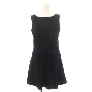 31803 プチボンボン ワンピース ひざ丈 38 S ダークネイビー /SY OS PN