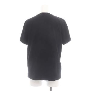 MSGM ロゴTシャツ カットソー 半袖 S 黒 ブラック 白 ホワイト /DO OS PN