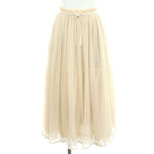 オーダーチュールスカート ロング M ベージュ /HK OS SH PN