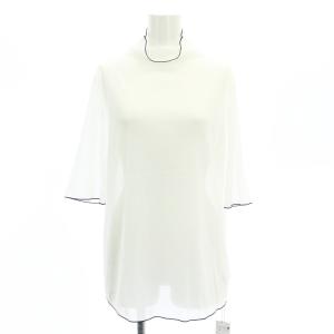 23SS シマ?ジャージ?カットソー 半袖 プルオーバー 38 M 白 ホワイト /SY OS PN