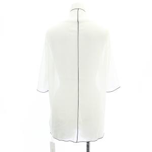 ADORE 23SS シマ?ジャージ?カットソー 半袖 プルオーバー 38 M 白 ホワイト /SY OS PN