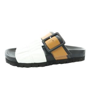 PIERRE HARDY アルファマーレ サンダル シャーリングストラップ フラット シューズ レザー 36 23cm 白 ホワイト