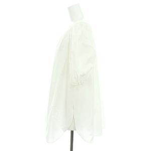 Aveniretoile 24SS ラグランパフスリーブフレアブラウス スモック プルオーバー 半袖 ギャザー 38 白 ホワイト