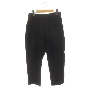 ナイロンクロップドパンツ テーパード イージー 黒 ブラック /DF OS PN