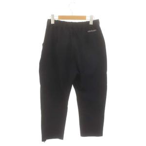 AMERICANA ナイロンクロップドパンツ テーパード イージー 黒 ブラック /DF OS PN