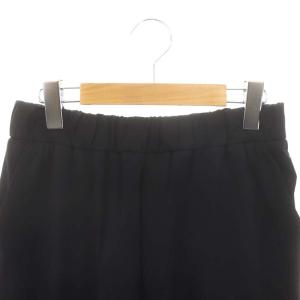 AMERICANA ナイロンクロップドパンツ テーパード イージー 黒 ブラック /DF OS PN