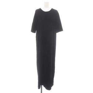 22SS Royal Organic Cotton ドレス ワンピース ロング 五分袖 黒 ブラック /ES