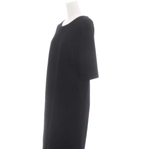 EVERYDAY I LIKE 22SS Royal Organic Cotton ドレス ワンピース ロング 五分袖 黒 ブラック /ES