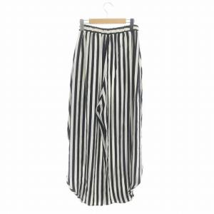 STELLA McCARTNEY ストライプ シルク バルーンパンツ 34 白 黒 600809 /HK OS PN