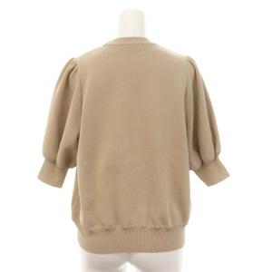 yori 23SS コットンパフスリーブニット セーター 半袖 F ベージュ /HK OS PN