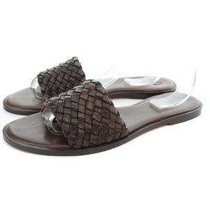 レザーサンダル ミュール 38 24.5cm 茶色 ブラウン /SR15 PN