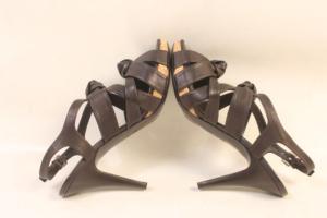 miumiu サンダル ノットストラップ レザー 38.5 黒 ブラック amy0517 PN