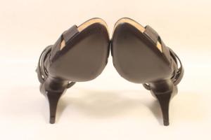 miumiu サンダル ノットストラップ レザー 38.5 黒 ブラック amy0517 PN