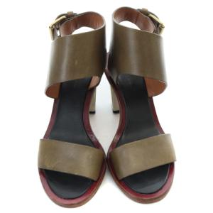 CELINE フィービー期 サンダル BANBAN ハイヒール レザー 35 22cm 茶色 ブラウン /SR5 PN