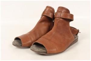 サンダル カーフベルト レザー 37 茶 ブラウン /yt0516 PN