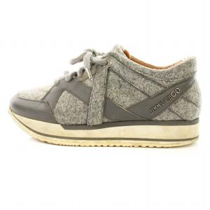 スニーカー シューズ ロゴ フェルト 39 グレー /SR6