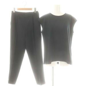 セットアップ バックフレアノースリブラウス エアウォッシュパーフェクトパンツ FREE 紺 /MI OS