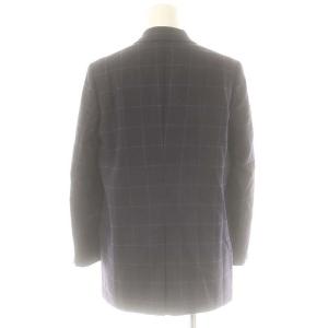 Drawer セットアップ チェックテーラードジャケット テーパード ウール 38 紺 /MI OS