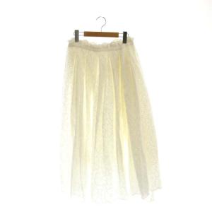 エンブロダイリータックスカート ラップ ロング 36 ホワイト /HK OS