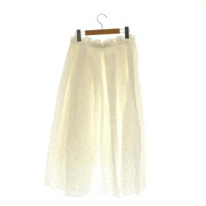 Drawer エンブロダイリータックスカート ラップ ロング 36 ホワイト /HK OS