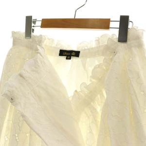 Drawer エンブロダイリータックスカート ラップ ロング 36 ホワイト /HK OS