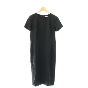 EXECUTIVE KEELIA 半袖ワンピース ロング 40 ブラック /DF OS