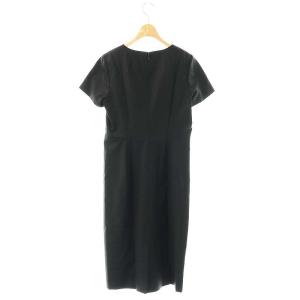 theory luxe EXECUTIVE KEELIA 半袖ワンピース ロング 40 ブラック /DF OS