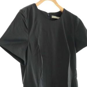 theory luxe EXECUTIVE KEELIA 半袖ワンピース ロング 40 ブラック /DF OS