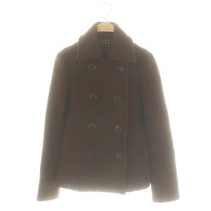 ダブル ショートコート ピーコート 38 ブラウン /HK OS