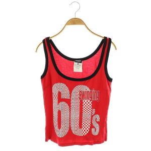 タンクトップ プリント ラメ 28/42 レッド ブラック ホワイト /ES OS GY39 AX