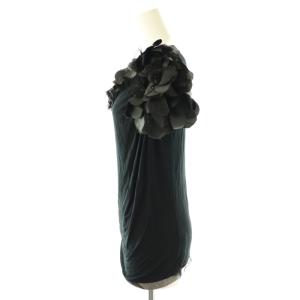 VALENTINO カットソー 切替 半袖 4 ブラック /HK OS GY39 AX