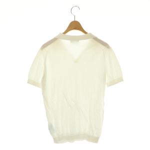 JOHN SMEDLEY ニット カットソー 半袖 S ホワイト /HK GY39 AX