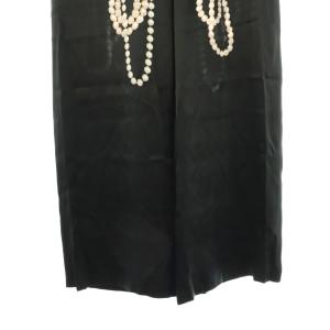 STELLA McCARTNEY シルク ジュエル柄 パンツ ストレート イージー 38 ブラック 640126 /DF OS