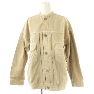 カラーチノリメイクルーズブルゾン ジャケット デニム コットン 36 ベージュ /NR OS