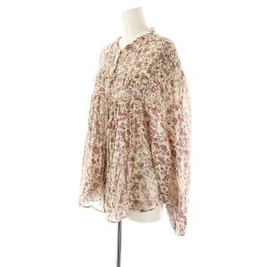 ISABEL MARANT ETOILE コットンフラワーギャザーブラウス シャツ 長袖 34 マルチカラー /DF OS