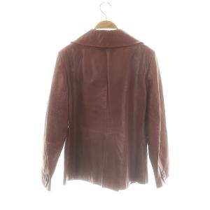 DKNY レザージャケット ブルゾン 6 レッドブラウン /ES OS GY09