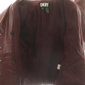 DKNY レザージャケット ブルゾン 6 レッドブラウン /ES OS GY09