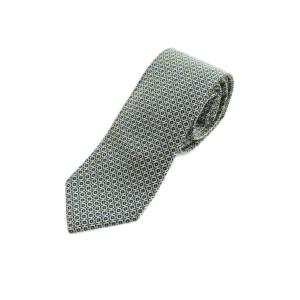 ネクタイ レギュラータイ 総柄 シルク 青 紺 アイボリー /MI OS GY09