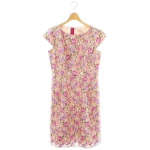 SPRING BOUQUET ドレス ワンピース 花柄 刺繍 6 ピンク 紫 緑 白 /MI OS