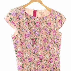 TOCCA SPRING BOUQUET ドレス ワンピース 花柄 刺繍 6 ピンク 紫 緑 白 /MI OS