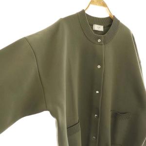 SLOBE IENA 24AW ウォッシャブルPEカーディガン ニット カーキ /MI OS
