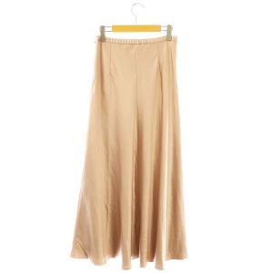GRACE CONTINENTAL 25SS サテンストレッチイージースカート フレア 38 ピンク /MI OS