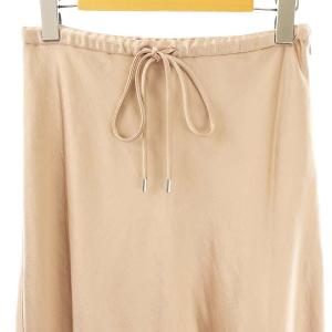 GRACE CONTINENTAL 25SS サテンストレッチイージースカート フレア 38 ピンク /MI OS